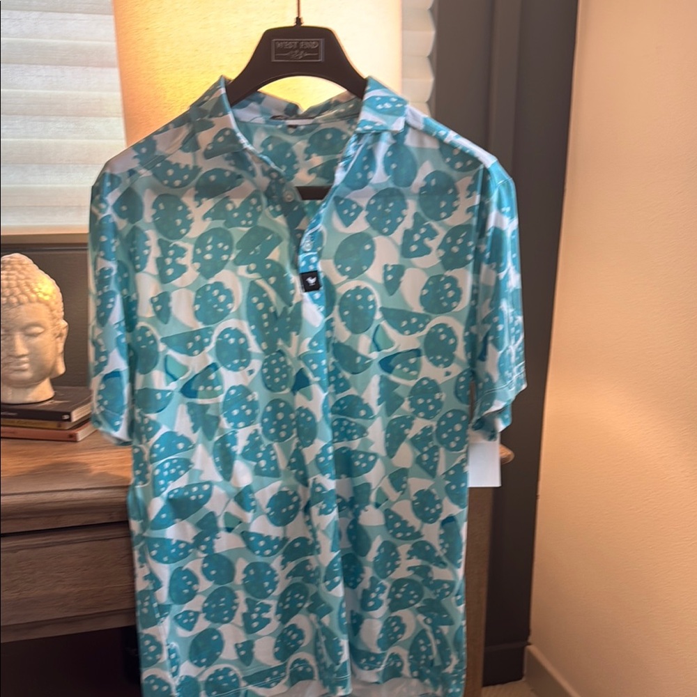 Blue Patterned Men's Shirt